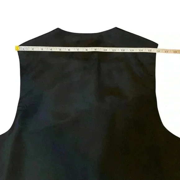 Hutspah Men's Vest Black-Grey Stripe 5 Buttons Black Lining Size L - Picture 10 of 12